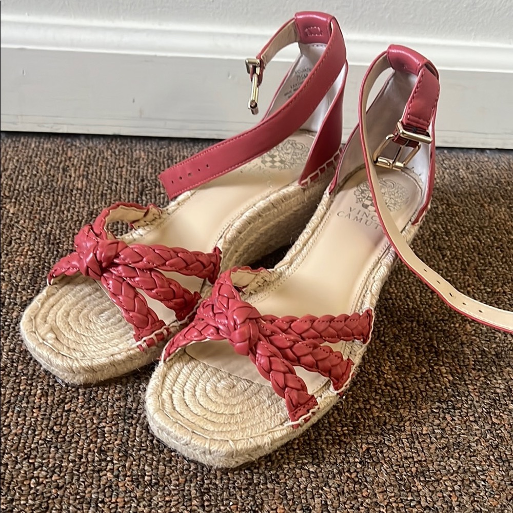 Vince Camuto Pink Espadrille Wedge Sandal